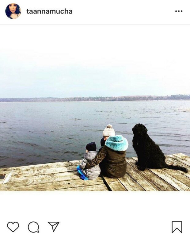 Anna Mucha z dziećmi i psem (Instagram)