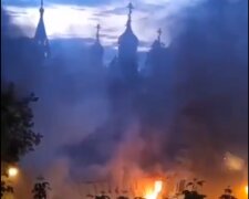 Pożar moskiewskiej cerkwi/Twitter @Nexta