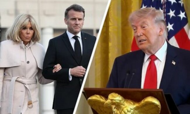 Brigitte i Emmanuel Macron, Donald Trump/YouTube