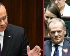 Andrzej Duda, Donald Tusk/YouTube @Wirtualna Polska