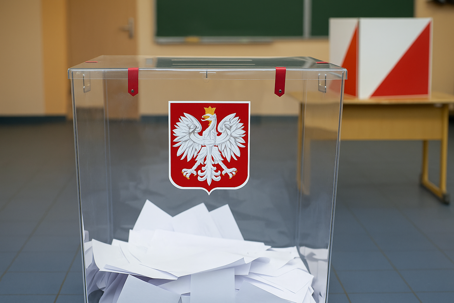 Zaskakujące sceny w lokalu wyborczym. Członek komisji nagle uciekł