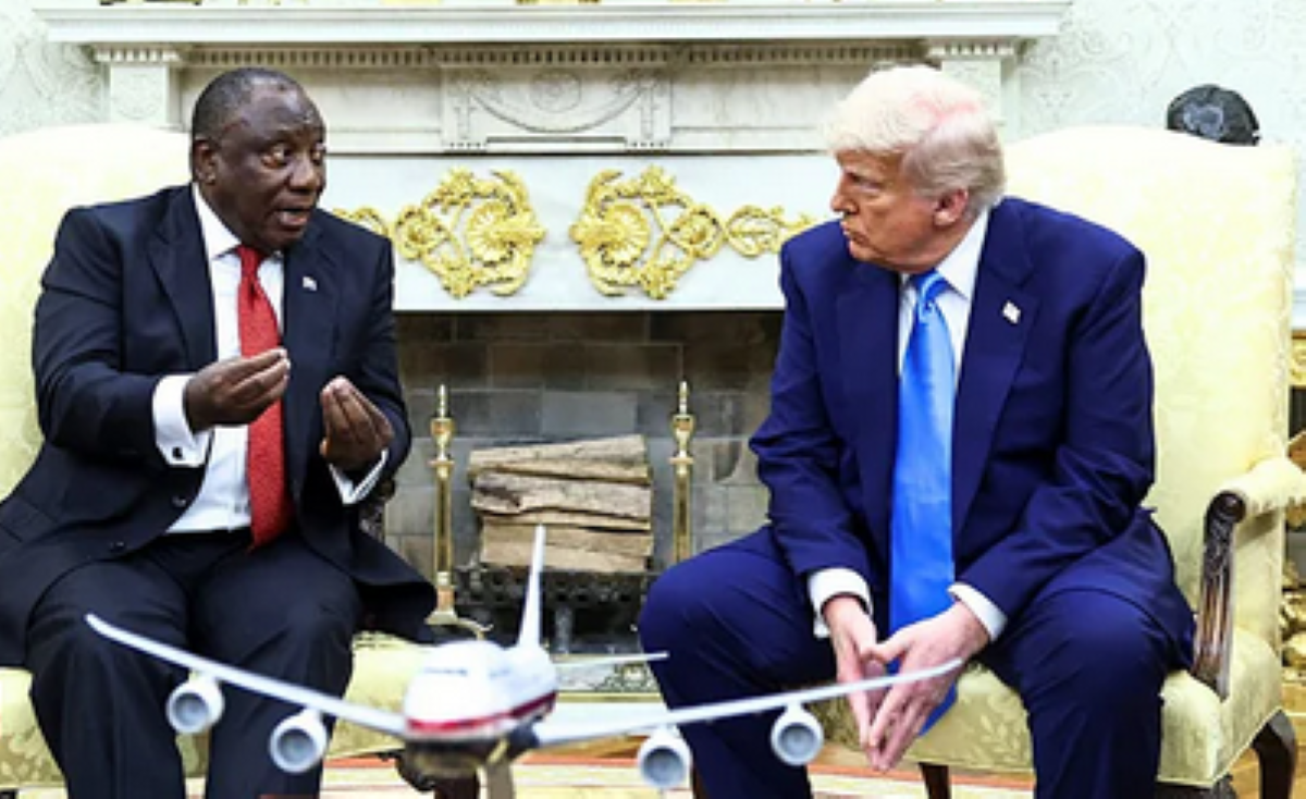 Niecodzienna sytuacja w Białym Domu. Podczas spotkania z prezydentem RPA Donald Trump włączył film