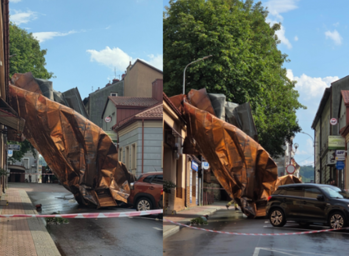 Burza zerwała dach ze świątyni. W środku odbywało się nabożeństwo