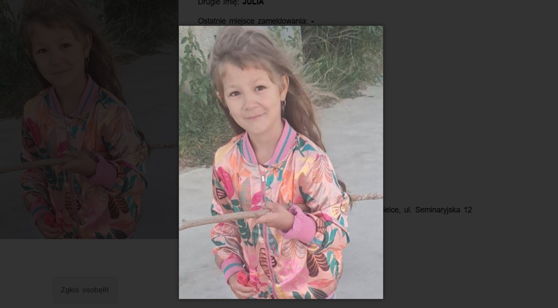 Zaginęła 6-letnia Nikola Jabłońska. Policja apeluje o pomoc. Liczy się każda minuta